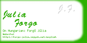 julia forgo business card