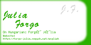 julia forgo business card